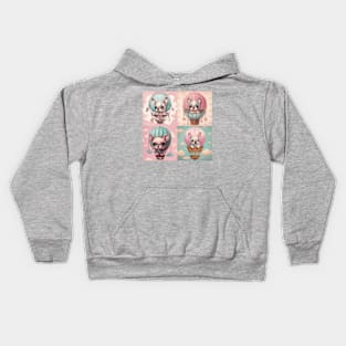 Four little Frenchie Bulldogs Kids Hoodie